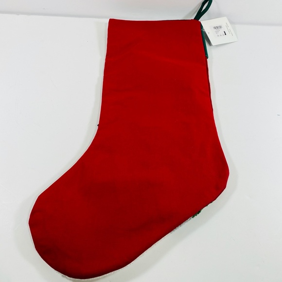 C And F Home Snowman Green Red Tufted Stocking - Picture 2 of 7